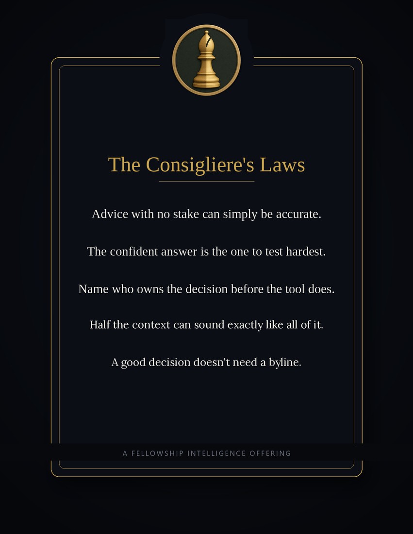 The Consigliere's Laws card